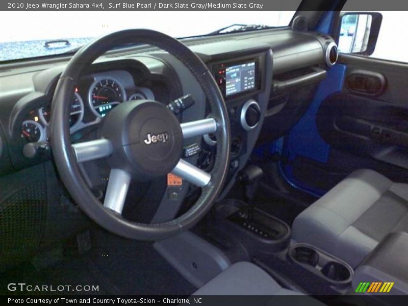 Surf Blue Pearl / Dark Slate Gray/Medium Slate Gray 2010 Jeep Wrangler Sahara 4x4
