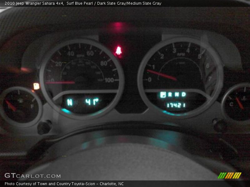 Surf Blue Pearl / Dark Slate Gray/Medium Slate Gray 2010 Jeep Wrangler Sahara 4x4