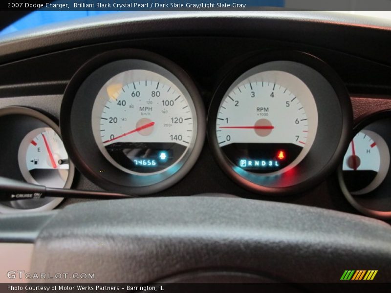 Brilliant Black Crystal Pearl / Dark Slate Gray/Light Slate Gray 2007 Dodge Charger