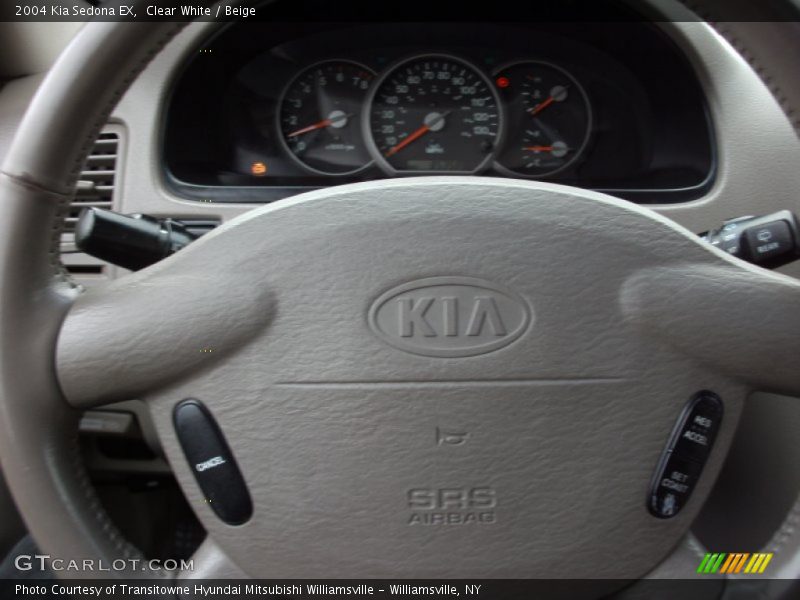 Clear White / Beige 2004 Kia Sedona EX