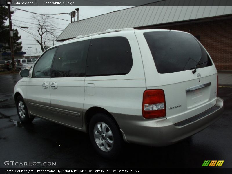 Clear White / Beige 2004 Kia Sedona EX