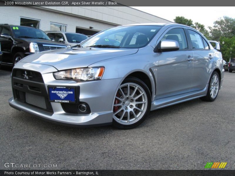 Apex Silver Metallic / Black 2008 Mitsubishi Lancer Evolution GSR