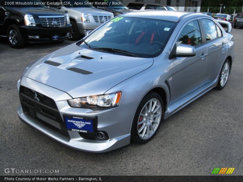 Apex Silver Metallic / Black 2008 Mitsubishi Lancer Evolution GSR