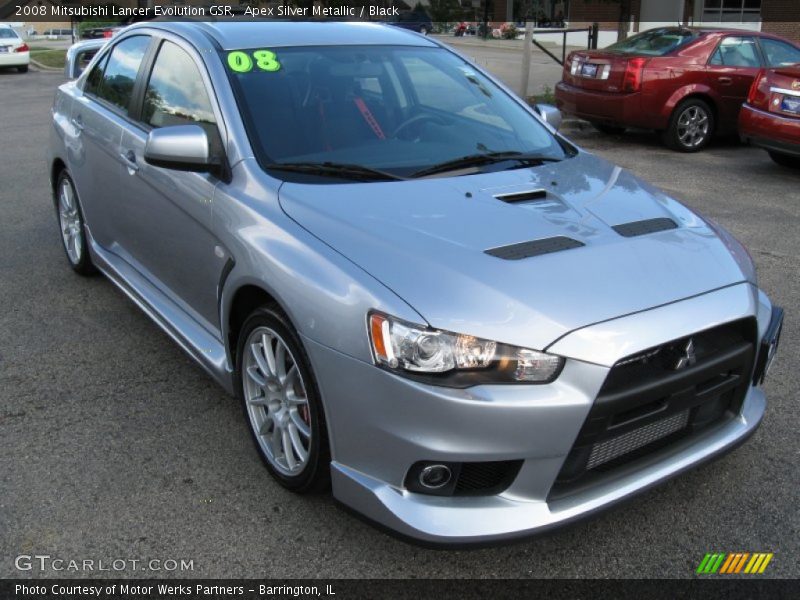 Apex Silver Metallic / Black 2008 Mitsubishi Lancer Evolution GSR