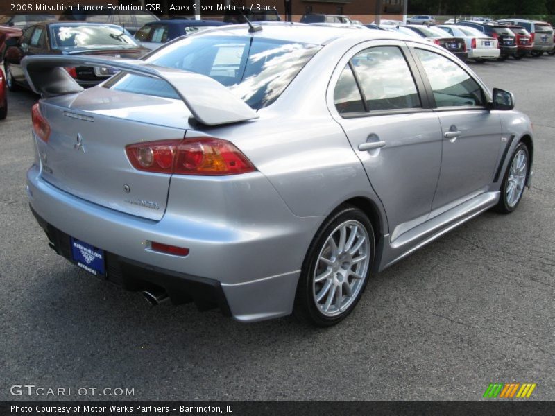 Apex Silver Metallic / Black 2008 Mitsubishi Lancer Evolution GSR