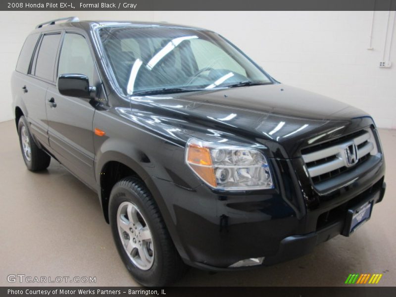 Formal Black / Gray 2008 Honda Pilot EX-L