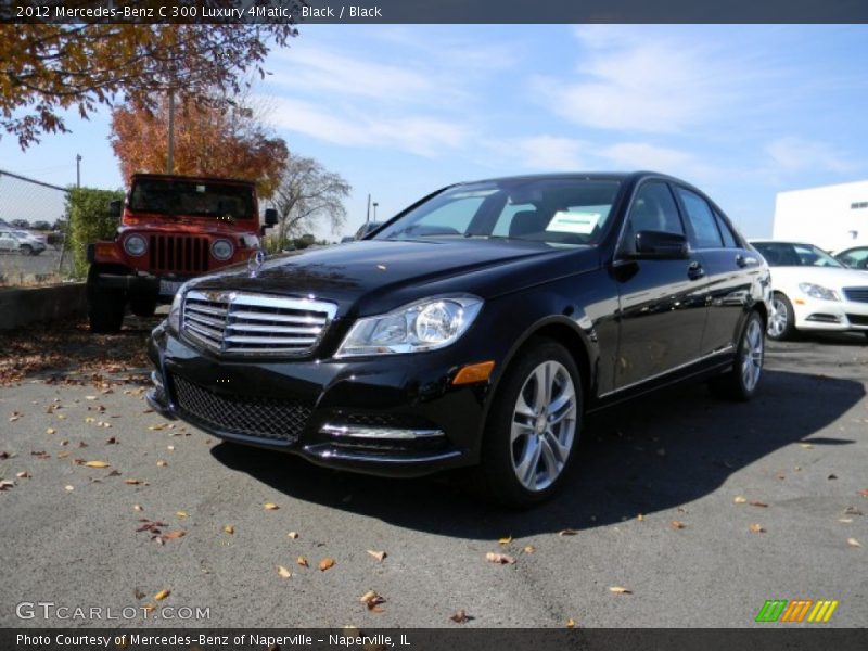 Black / Black 2012 Mercedes-Benz C 300 Luxury 4Matic