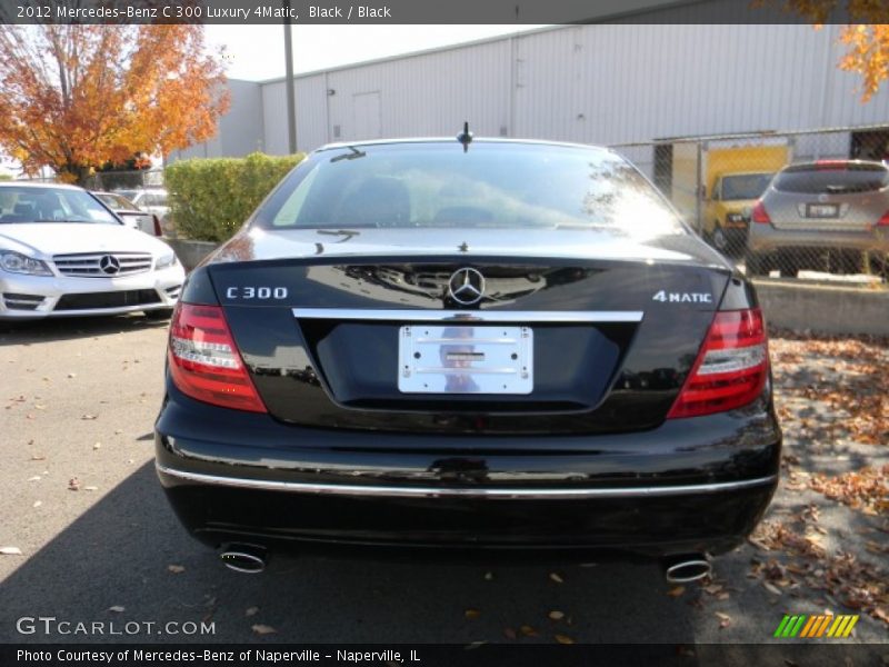 Black / Black 2012 Mercedes-Benz C 300 Luxury 4Matic