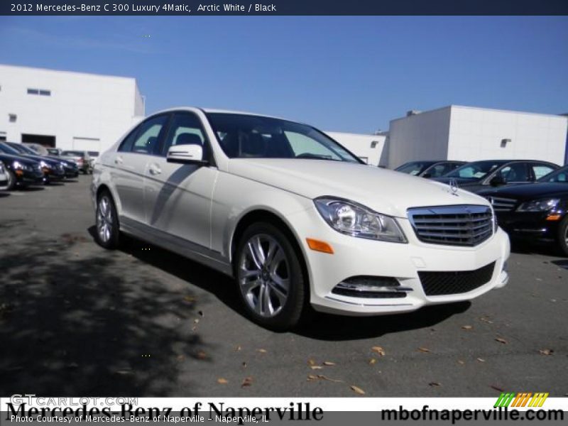 Arctic White / Black 2012 Mercedes-Benz C 300 Luxury 4Matic