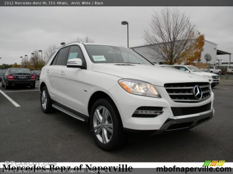 Arctic White / Black 2012 Mercedes-Benz ML 350 4Matic