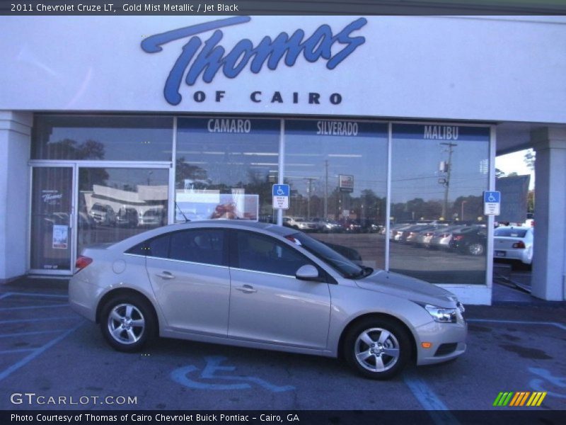 Gold Mist Metallic / Jet Black 2011 Chevrolet Cruze LT