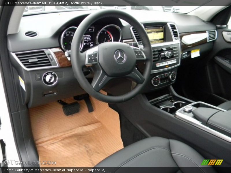 Arctic White / Black 2012 Mercedes-Benz ML 350 4Matic