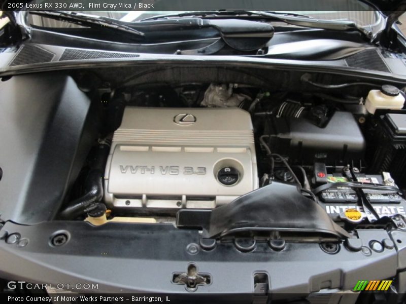 Flint Gray Mica / Black 2005 Lexus RX 330 AWD