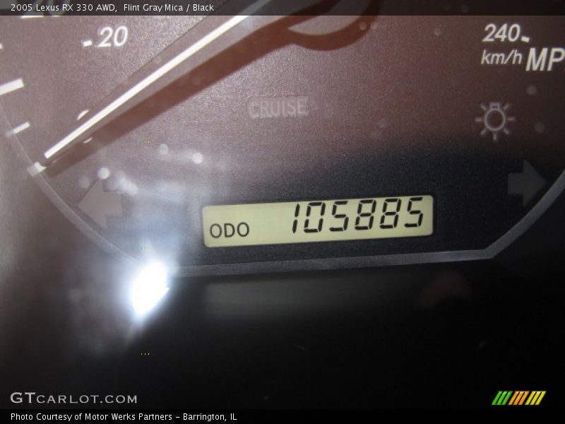 Flint Gray Mica / Black 2005 Lexus RX 330 AWD