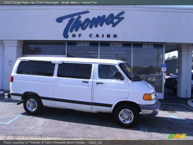 Bright White / Camel/Tan 2000 Dodge Ram Van 2500 Passenger