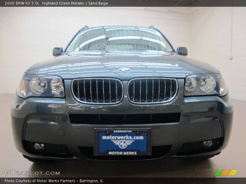 Highland Green Metallic / Sand Beige 2006 BMW X3 3.0i