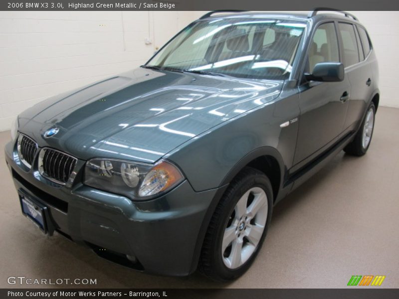 Highland Green Metallic / Sand Beige 2006 BMW X3 3.0i
