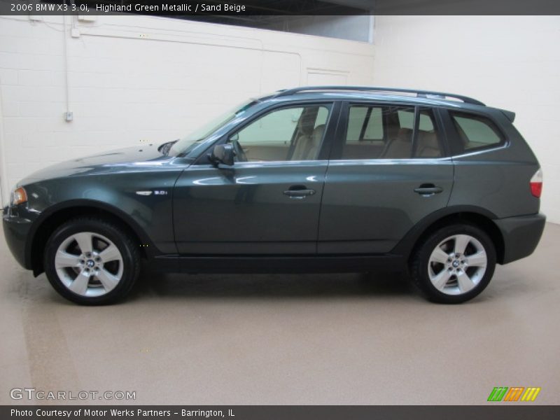 Highland Green Metallic / Sand Beige 2006 BMW X3 3.0i