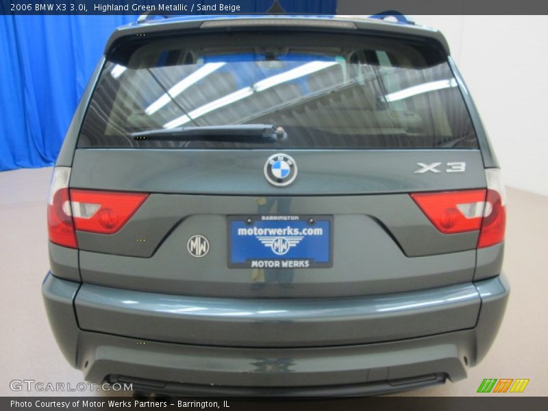 Highland Green Metallic / Sand Beige 2006 BMW X3 3.0i