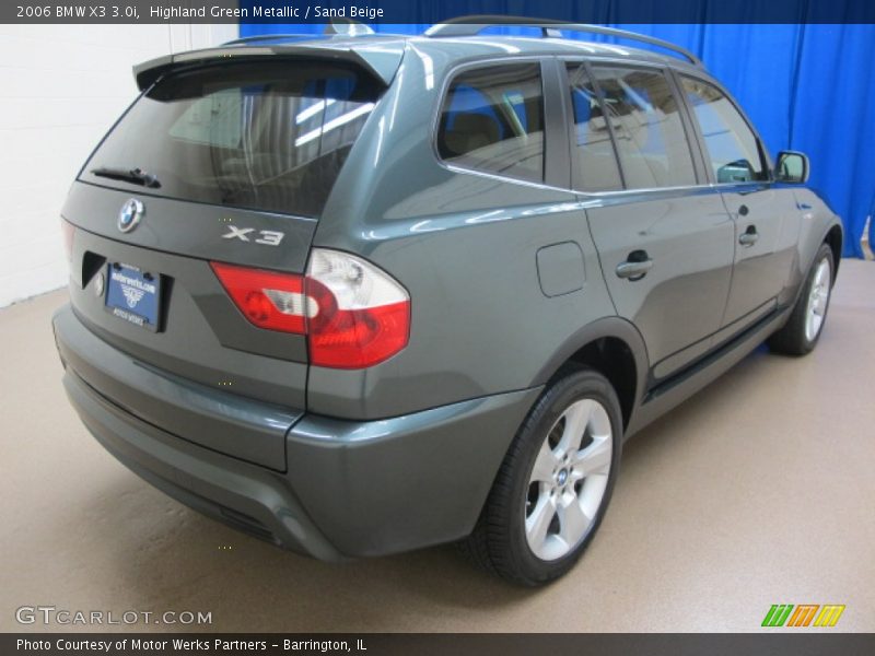 Highland Green Metallic / Sand Beige 2006 BMW X3 3.0i