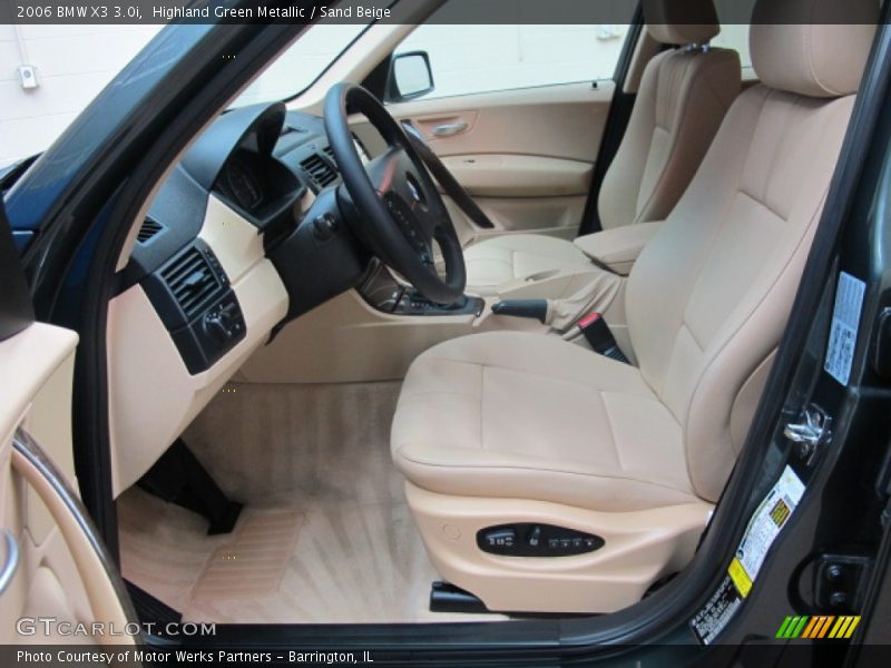 Highland Green Metallic / Sand Beige 2006 BMW X3 3.0i