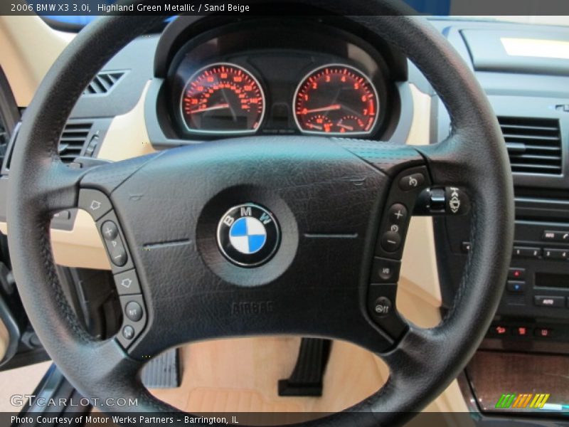 Highland Green Metallic / Sand Beige 2006 BMW X3 3.0i