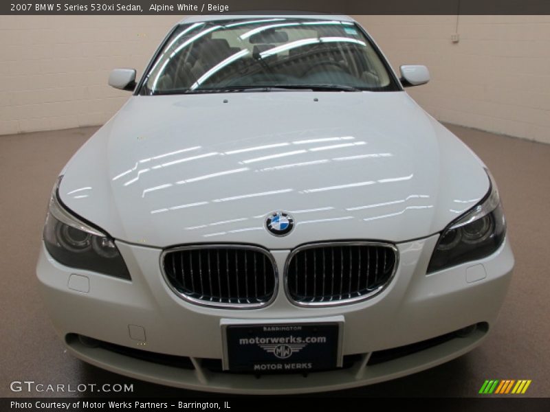 Alpine White / Beige 2007 BMW 5 Series 530xi Sedan