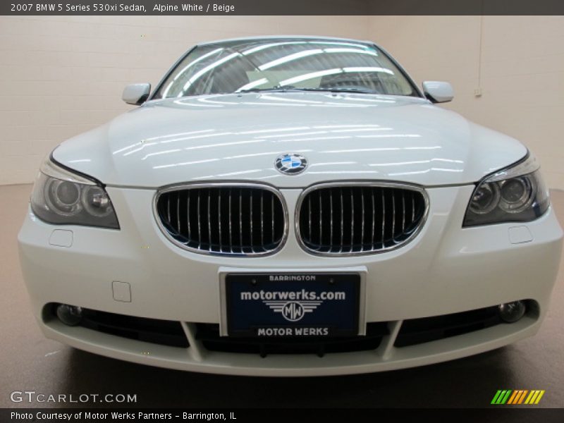 Alpine White / Beige 2007 BMW 5 Series 530xi Sedan