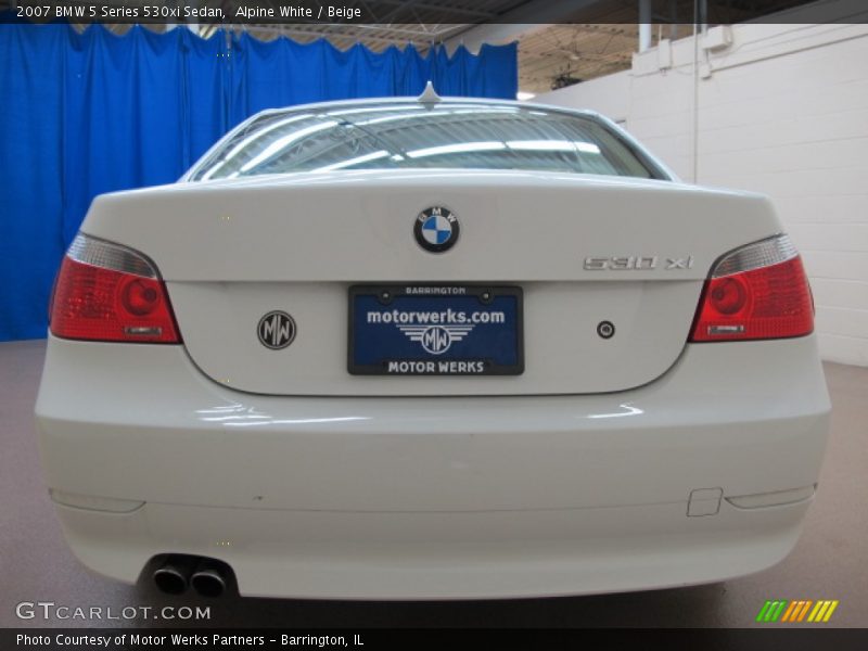 Alpine White / Beige 2007 BMW 5 Series 530xi Sedan