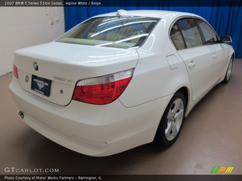 Alpine White / Beige 2007 BMW 5 Series 530xi Sedan