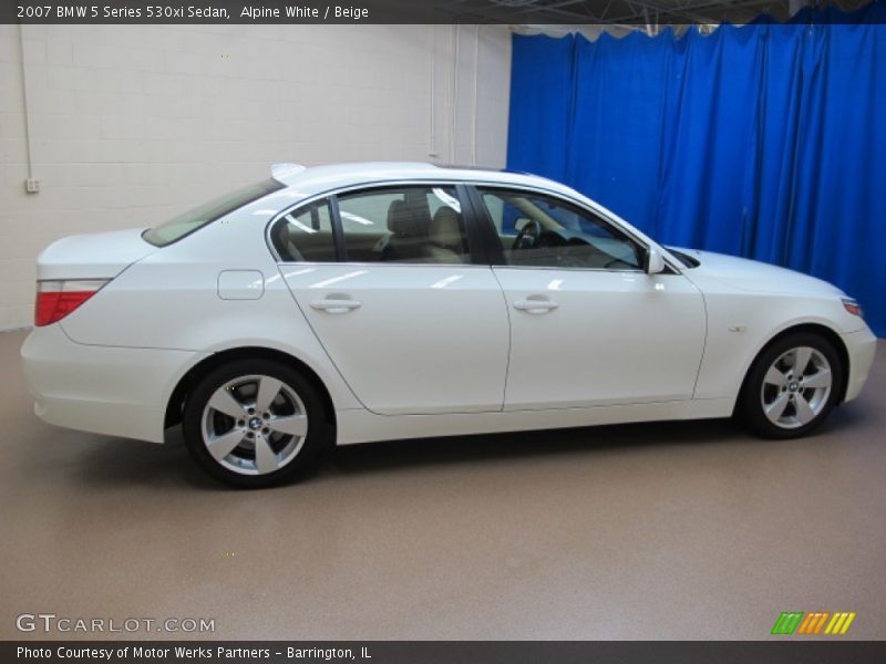 Alpine White / Beige 2007 BMW 5 Series 530xi Sedan