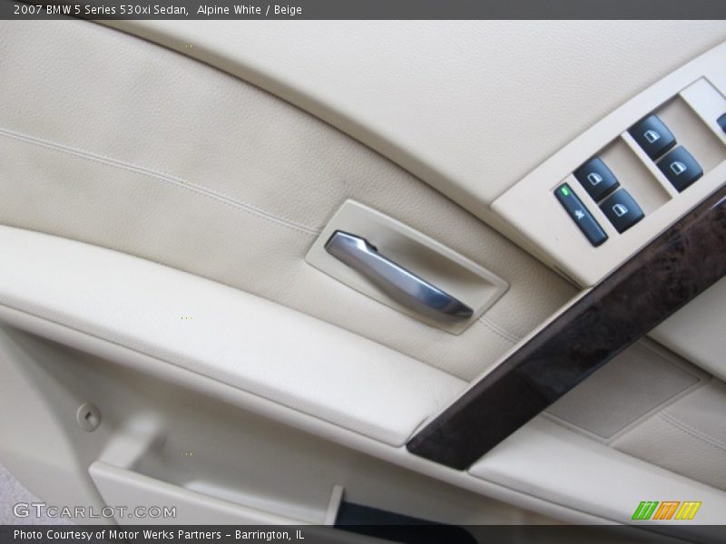 Alpine White / Beige 2007 BMW 5 Series 530xi Sedan