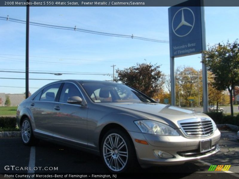 Pewter Metallic / Cashmere/Savanna 2008 Mercedes-Benz S 550 4Matic Sedan
