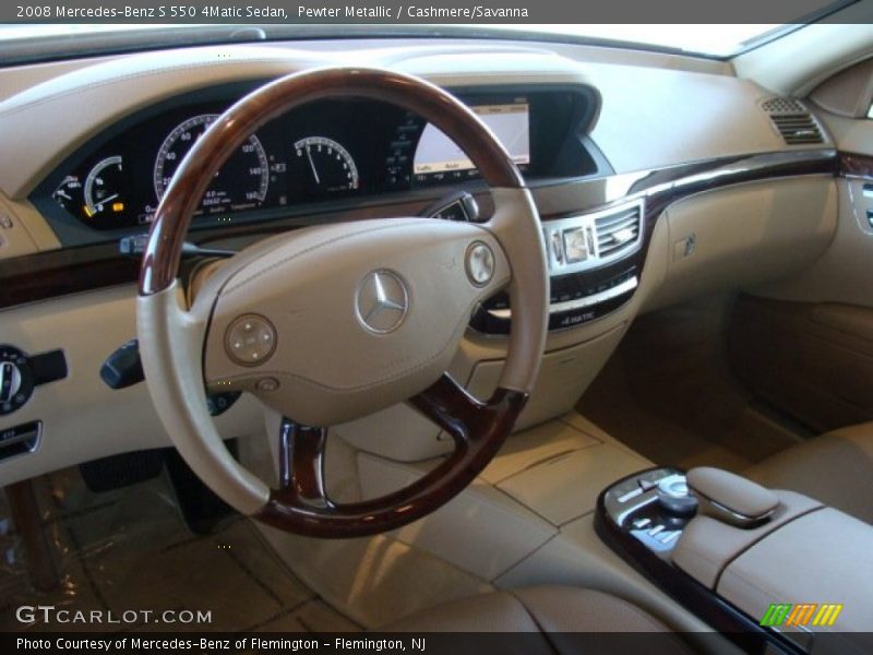 Pewter Metallic / Cashmere/Savanna 2008 Mercedes-Benz S 550 4Matic Sedan