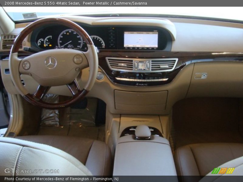 Pewter Metallic / Cashmere/Savanna 2008 Mercedes-Benz S 550 4Matic Sedan