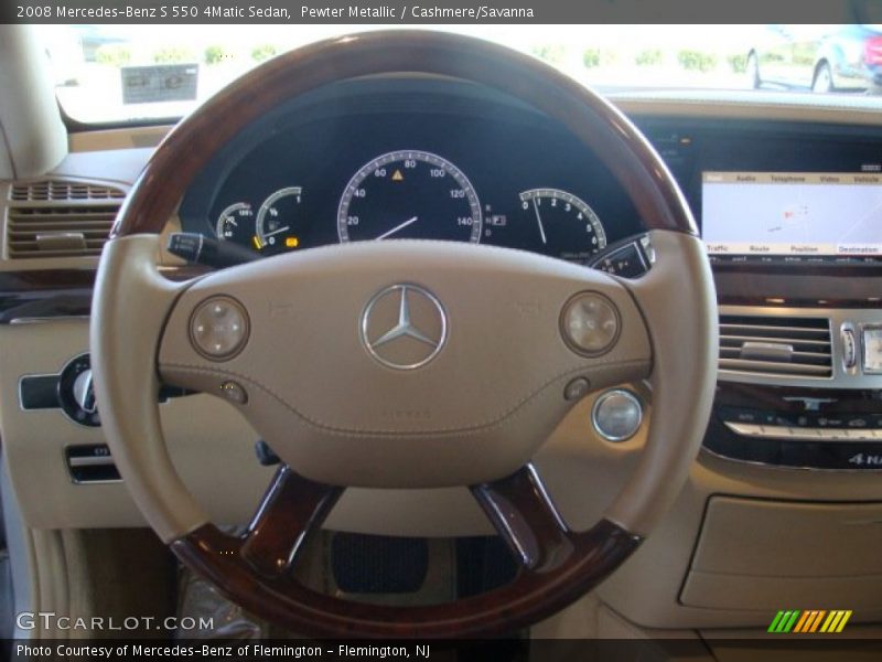 Pewter Metallic / Cashmere/Savanna 2008 Mercedes-Benz S 550 4Matic Sedan