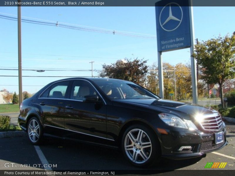 Black / Almond Beige 2010 Mercedes-Benz E 550 Sedan