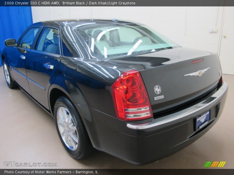Brilliant Black / Dark Khaki/Light Graystone 2009 Chrysler 300 C HEMI AWD