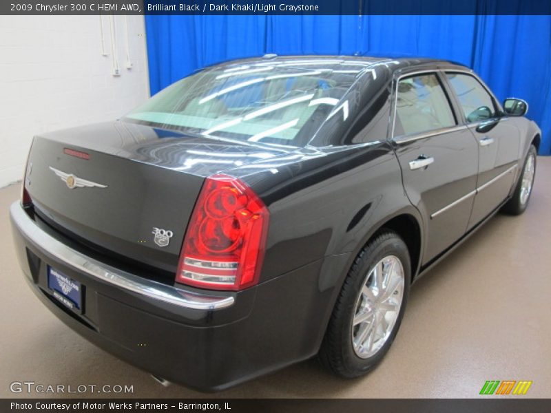 Brilliant Black / Dark Khaki/Light Graystone 2009 Chrysler 300 C HEMI AWD