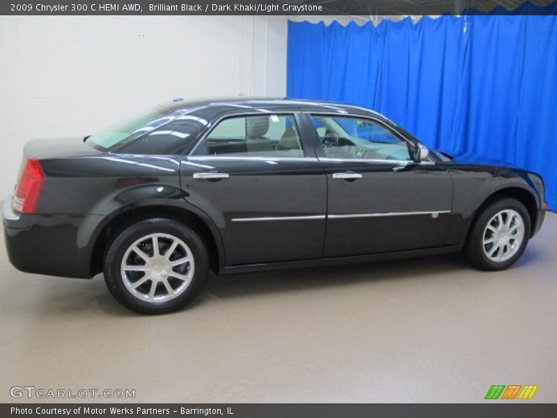 Brilliant Black / Dark Khaki/Light Graystone 2009 Chrysler 300 C HEMI AWD