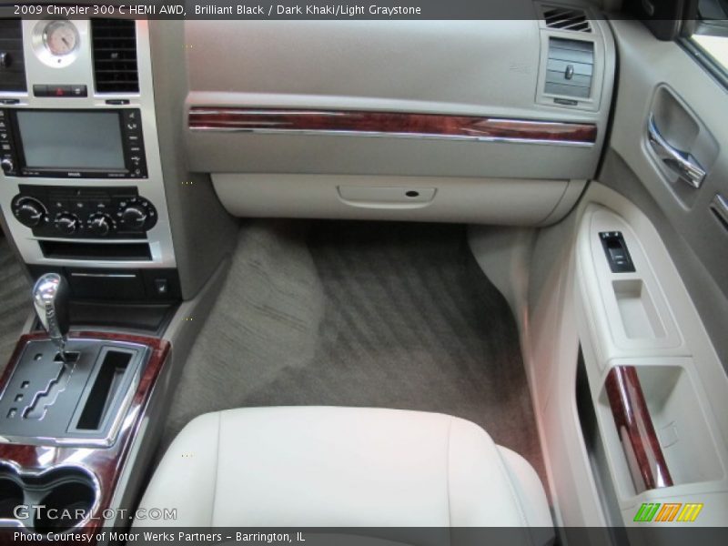 Brilliant Black / Dark Khaki/Light Graystone 2009 Chrysler 300 C HEMI AWD