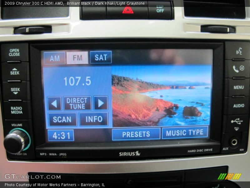 Brilliant Black / Dark Khaki/Light Graystone 2009 Chrysler 300 C HEMI AWD