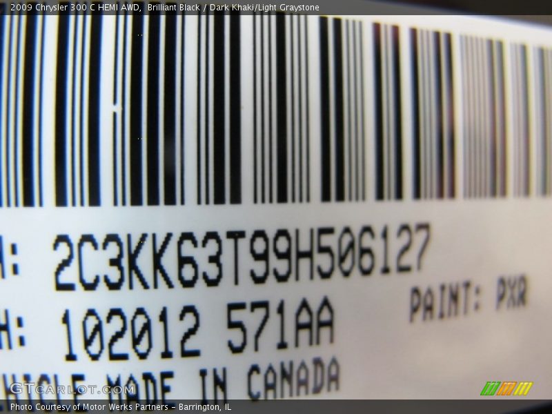 2009 300 C HEMI AWD Brilliant Black Color Code PXR