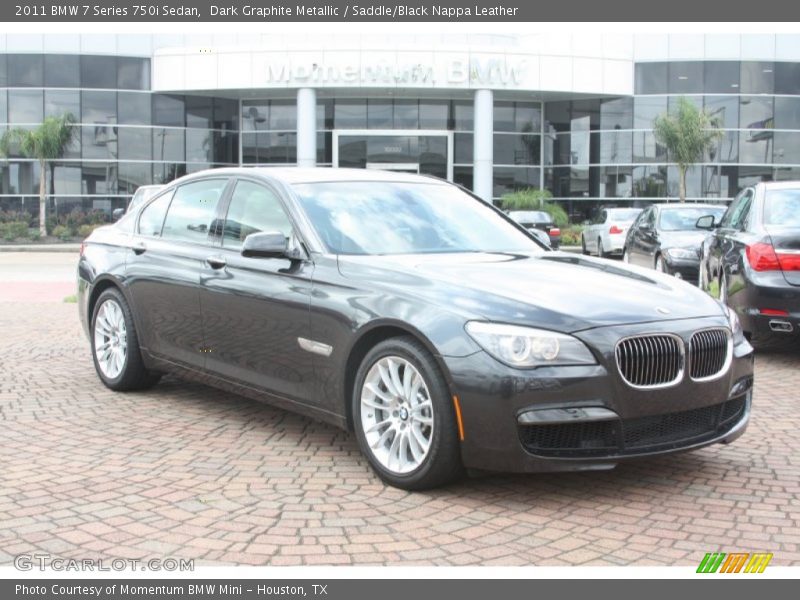Dark Graphite Metallic / Saddle/Black Nappa Leather 2011 BMW 7 Series 750i Sedan