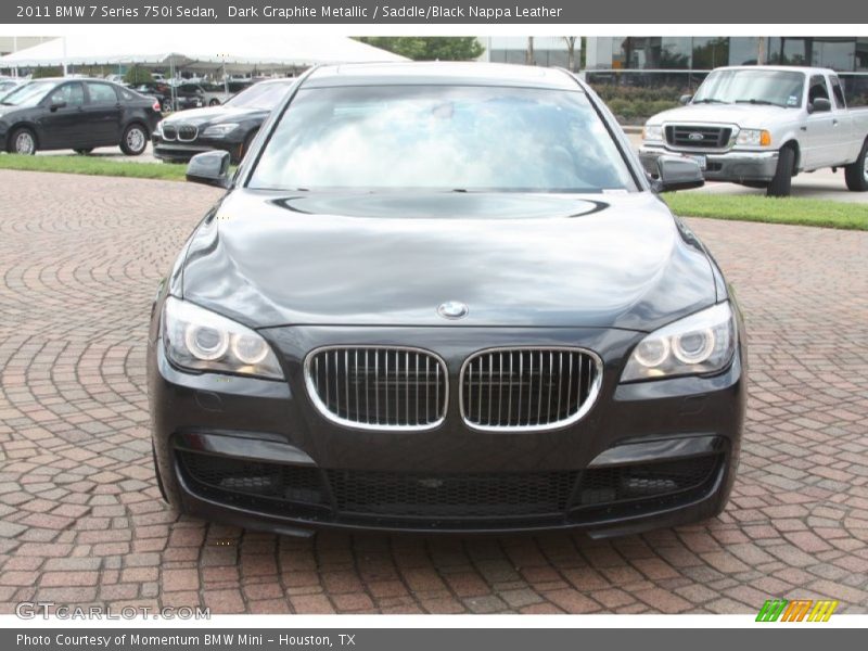 Dark Graphite Metallic / Saddle/Black Nappa Leather 2011 BMW 7 Series 750i Sedan