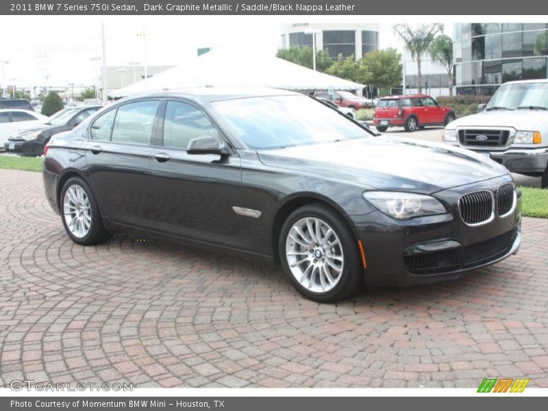 Dark Graphite Metallic / Saddle/Black Nappa Leather 2011 BMW 7 Series 750i Sedan
