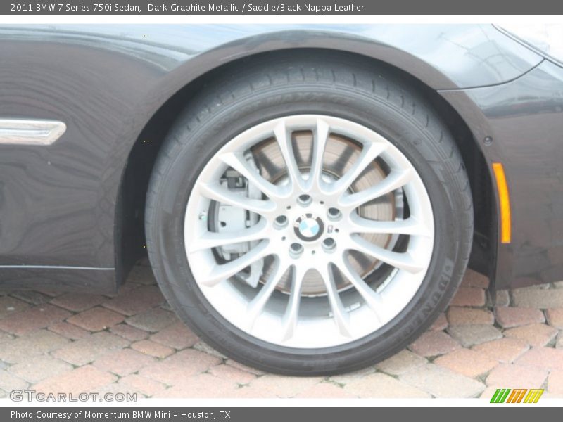 Dark Graphite Metallic / Saddle/Black Nappa Leather 2011 BMW 7 Series 750i Sedan
