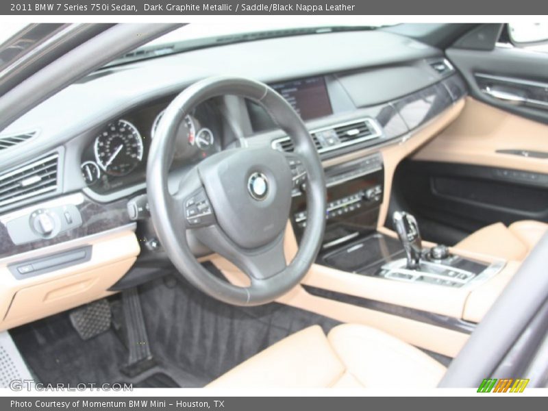 Dark Graphite Metallic / Saddle/Black Nappa Leather 2011 BMW 7 Series 750i Sedan