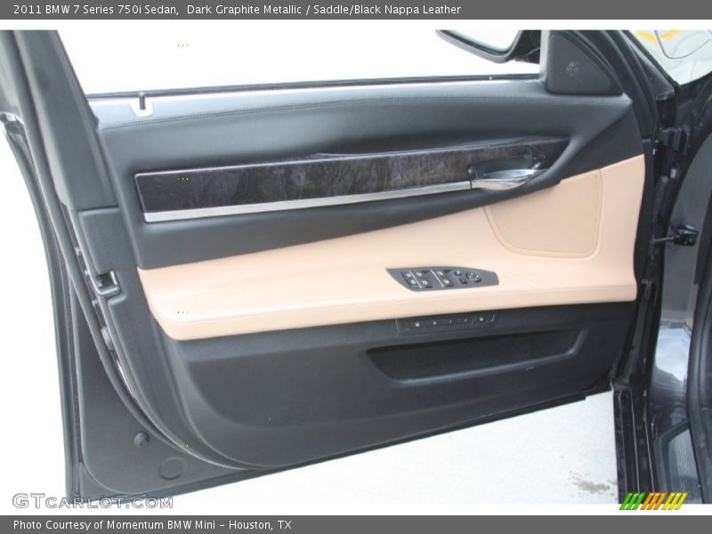 Dark Graphite Metallic / Saddle/Black Nappa Leather 2011 BMW 7 Series 750i Sedan