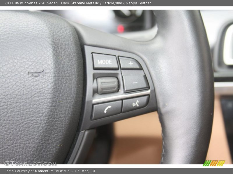 Dark Graphite Metallic / Saddle/Black Nappa Leather 2011 BMW 7 Series 750i Sedan